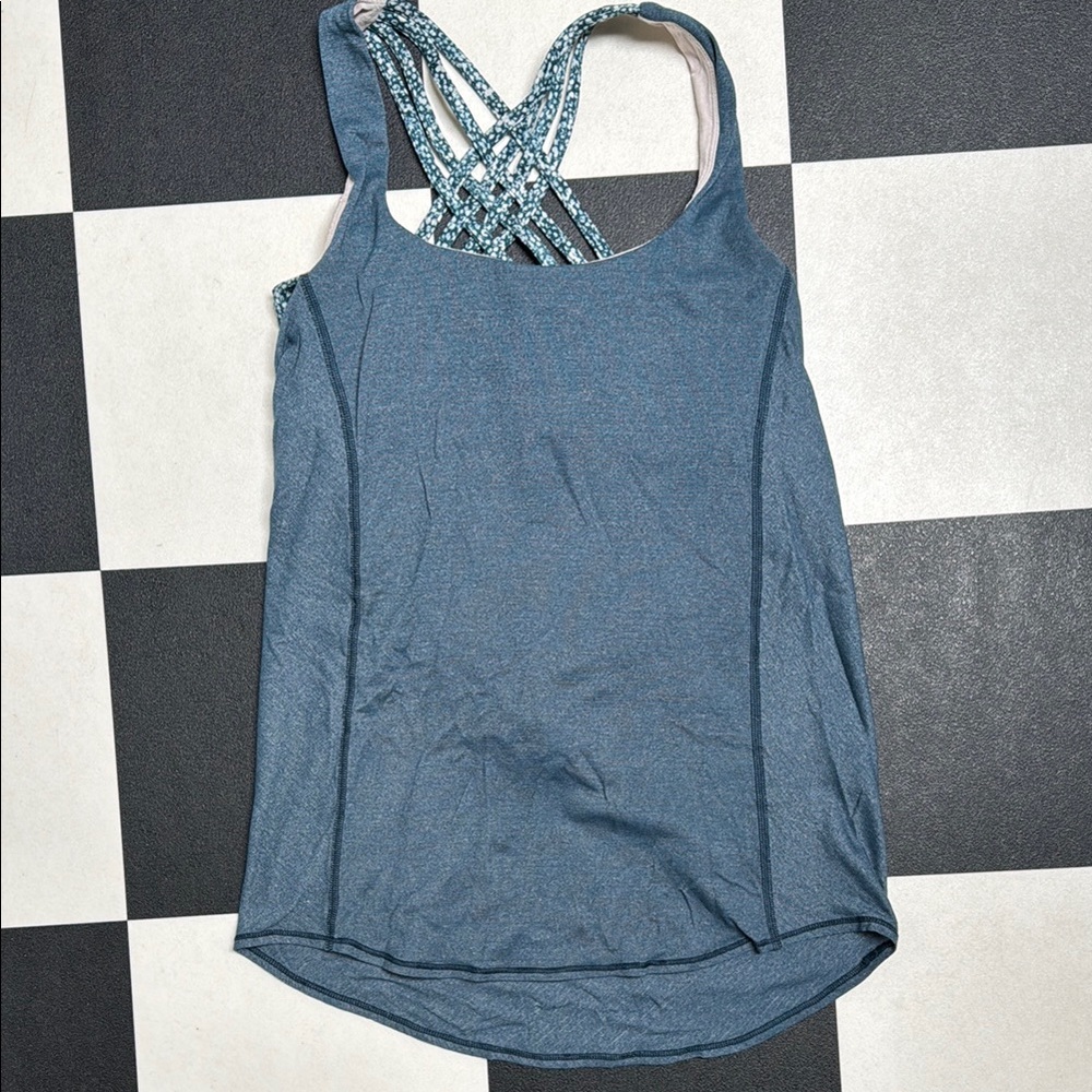 Lululemon Athletic Blue Strappy Sports Bra/Tank Top